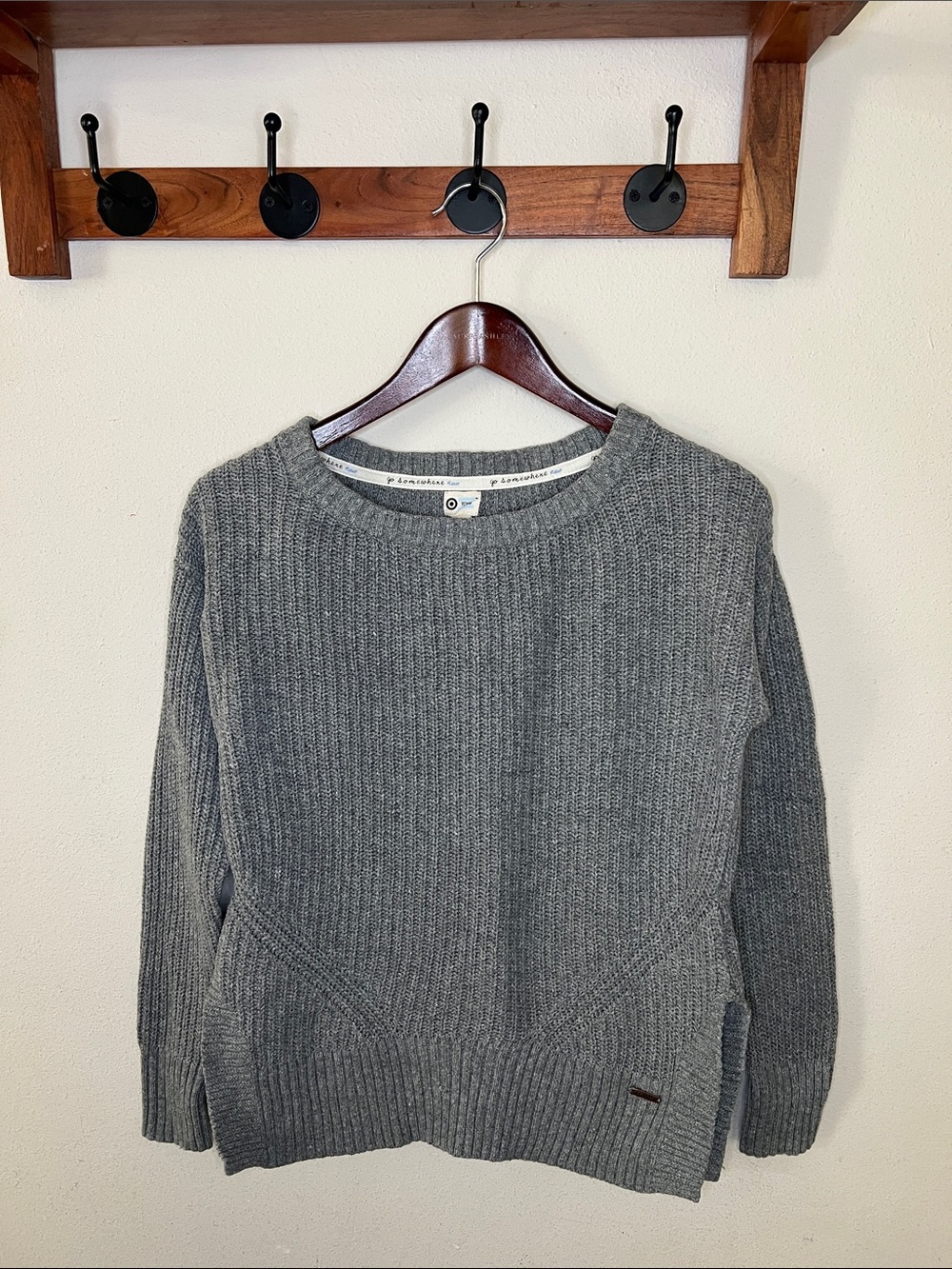 Tom's Target Wool Crewneck Knit Sweater Size Large Gray